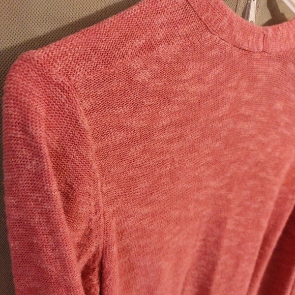 GAP Pink Rosette Rayon Blend Knit Open Front Cardigan Wms Sz Med - Picture 6 of 10